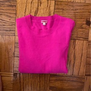 Neon Pink Cashmere JCrew Sweater